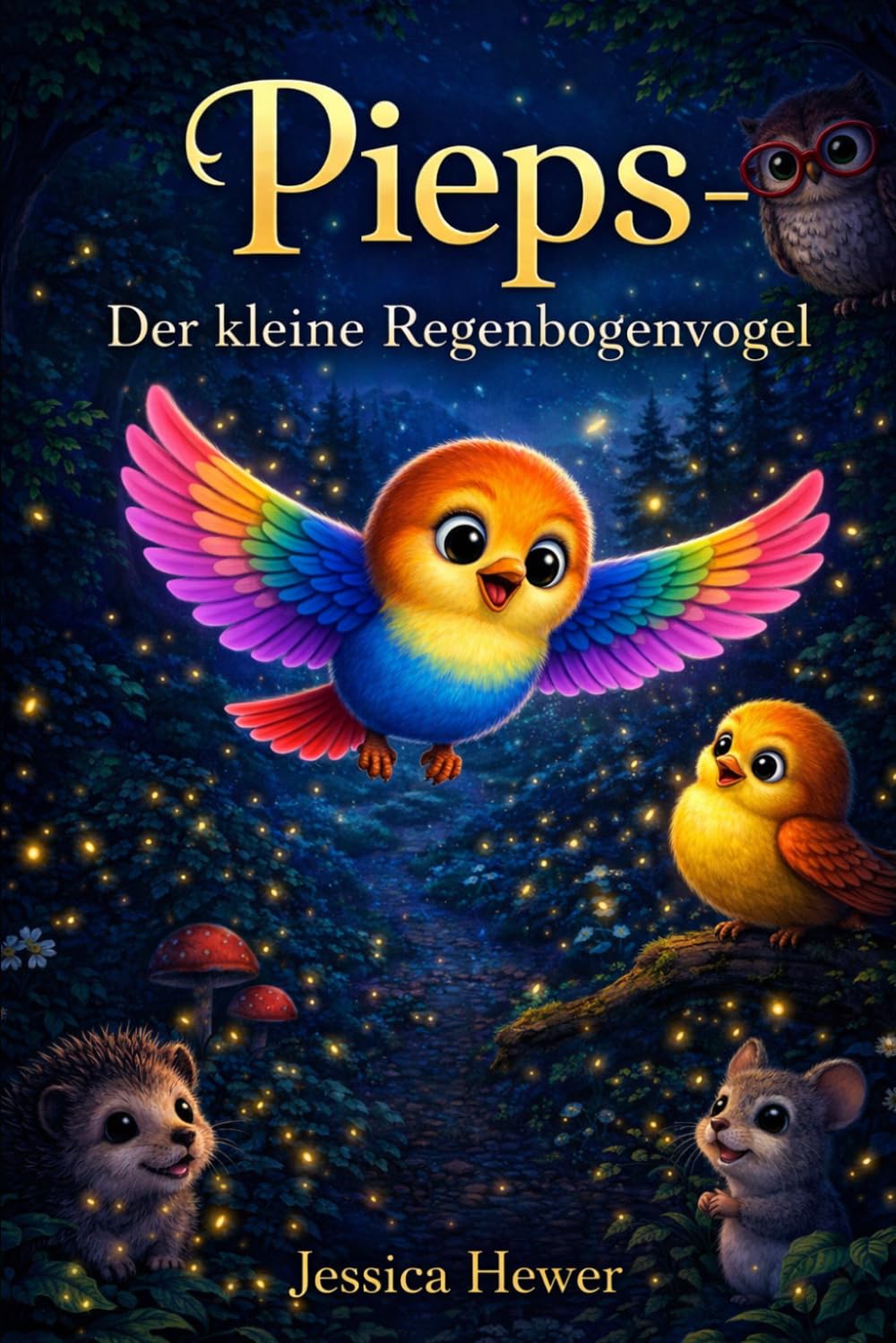 Pieps – Der kleine Regenbogenvogel: Kinderbuch ab 3 Jahre; Tiere im Wald, Hilfsbereitschaft, Mut