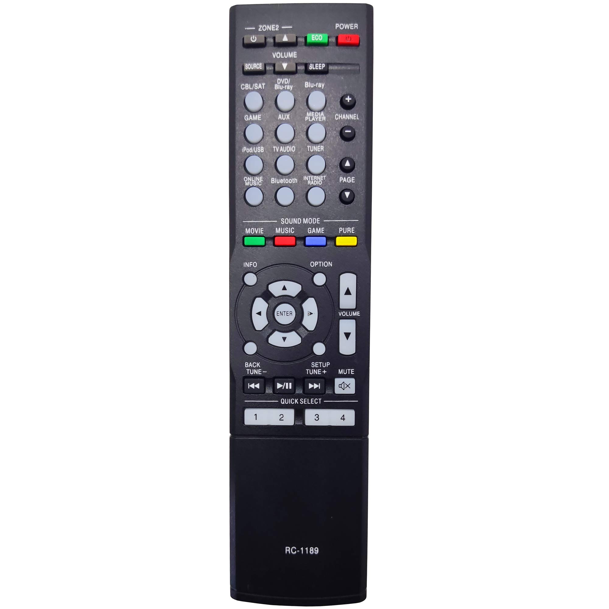 Telecomando Sostitutivo RC-1189 Per Denon AVR-S700W, S710W, S720W, X1100W, X1300W - Pronto All'uso, Batterie Non Incluse