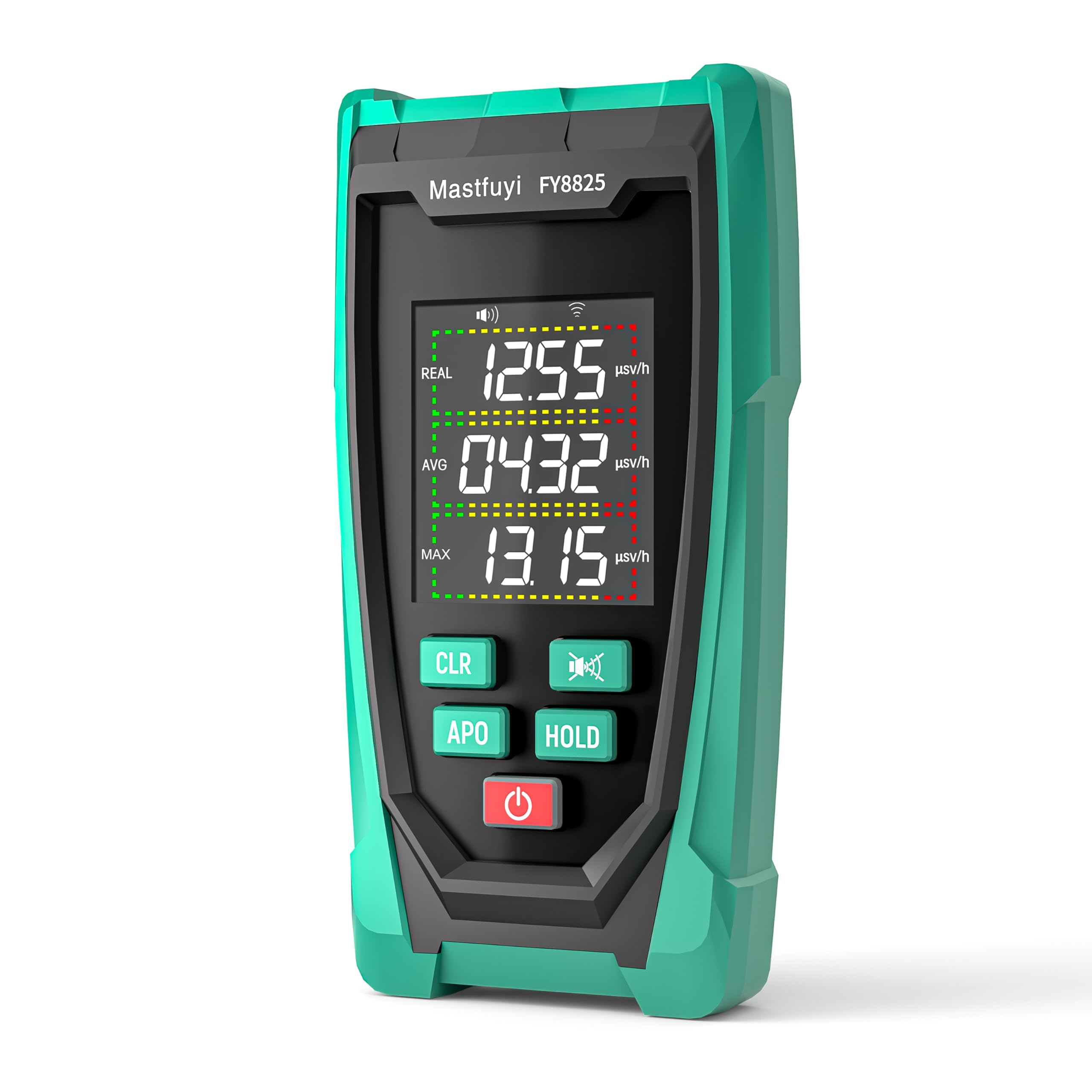 Rivelatore di Radiazioni Nucleari Contatore Geiger Dosimetro Ricaricabile X-ray Gamma Beta Grande Display LCD