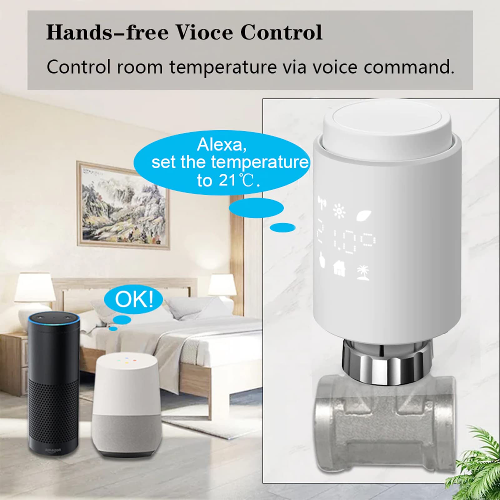 Qiumi Valvola Termostatica WiFi - Controllo Intelligente Riscaldamento Con App E Alexa - Foto 12