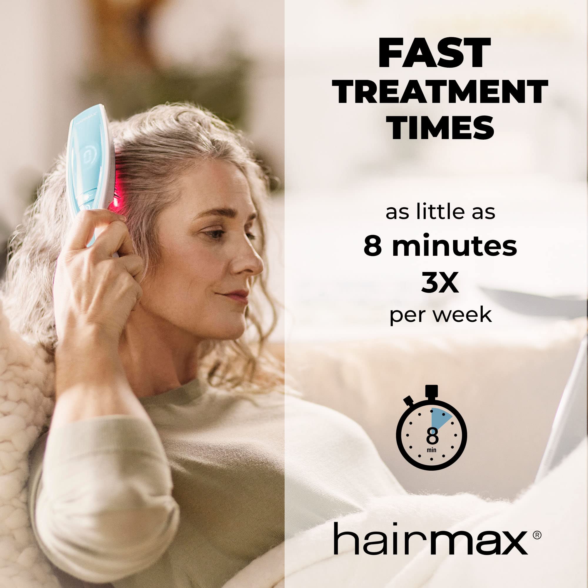 HairMax Laser Hair Growth Comb, FDA Cleared, Ultima 12, Laser Hair