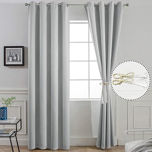 Miniatura 2 de Yakamok - Cortinas blackout para habitación, con ojales, térmicas, para oscurecer la habitación o sala, juego de 2 paneles
