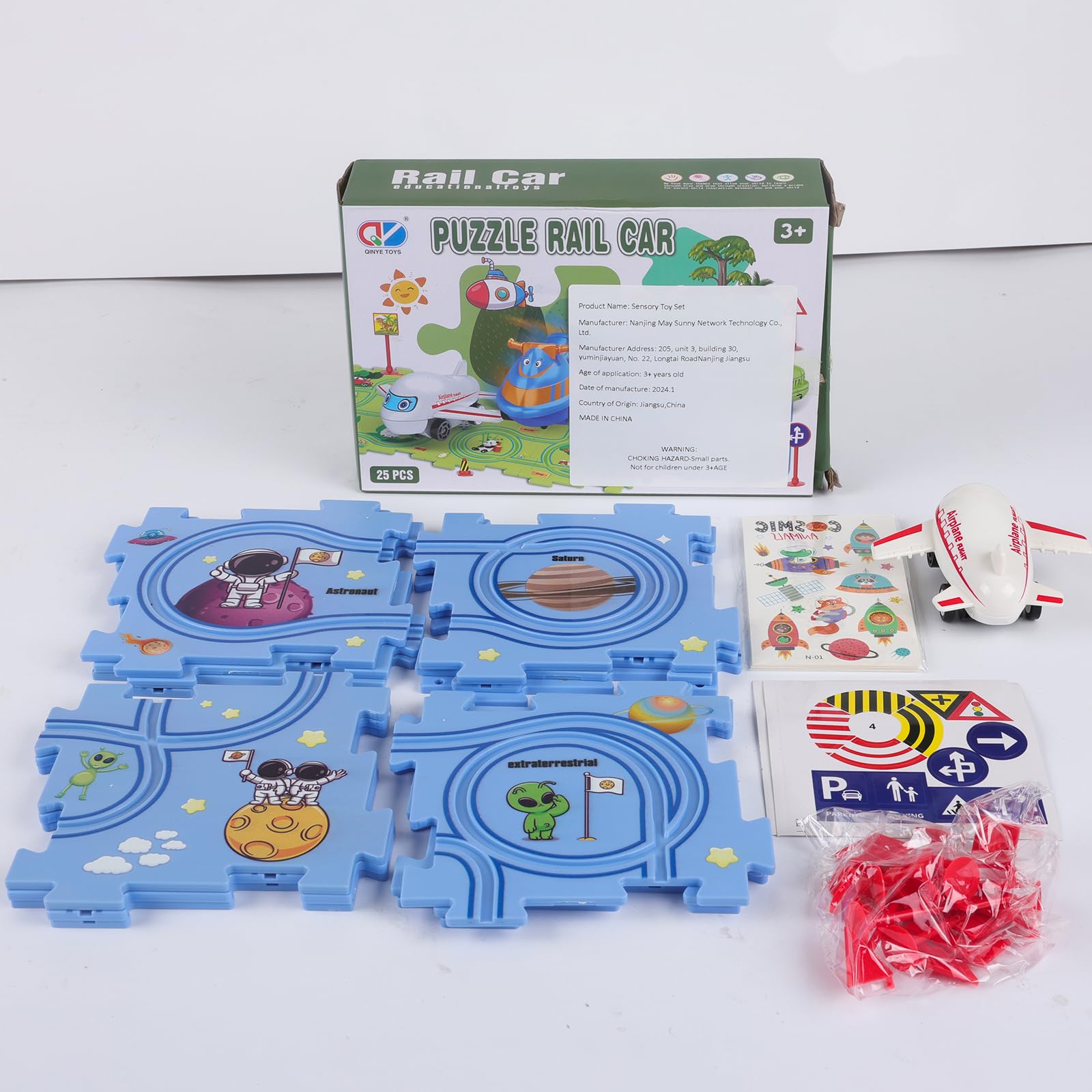 VESPRO 25P Puzzle Racer Kids Car Track Sets Space Series