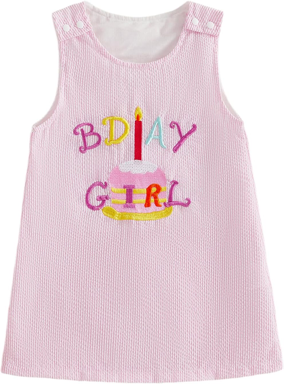 Toddler Baby Girl Birthday Dress Cake Embroidered Sleeveless A-Line Dress Cute Princess Outfit Summer Clothes