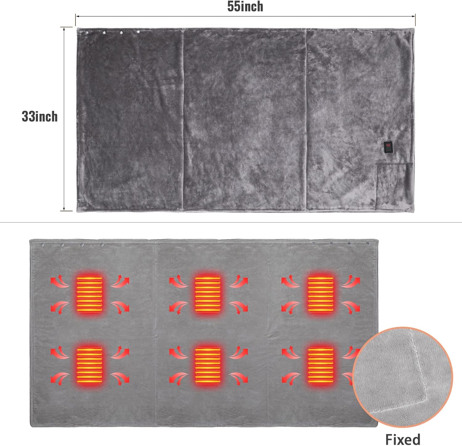 Review USB Heated Blanket,Heated Car Blanket,Machine Washable Super