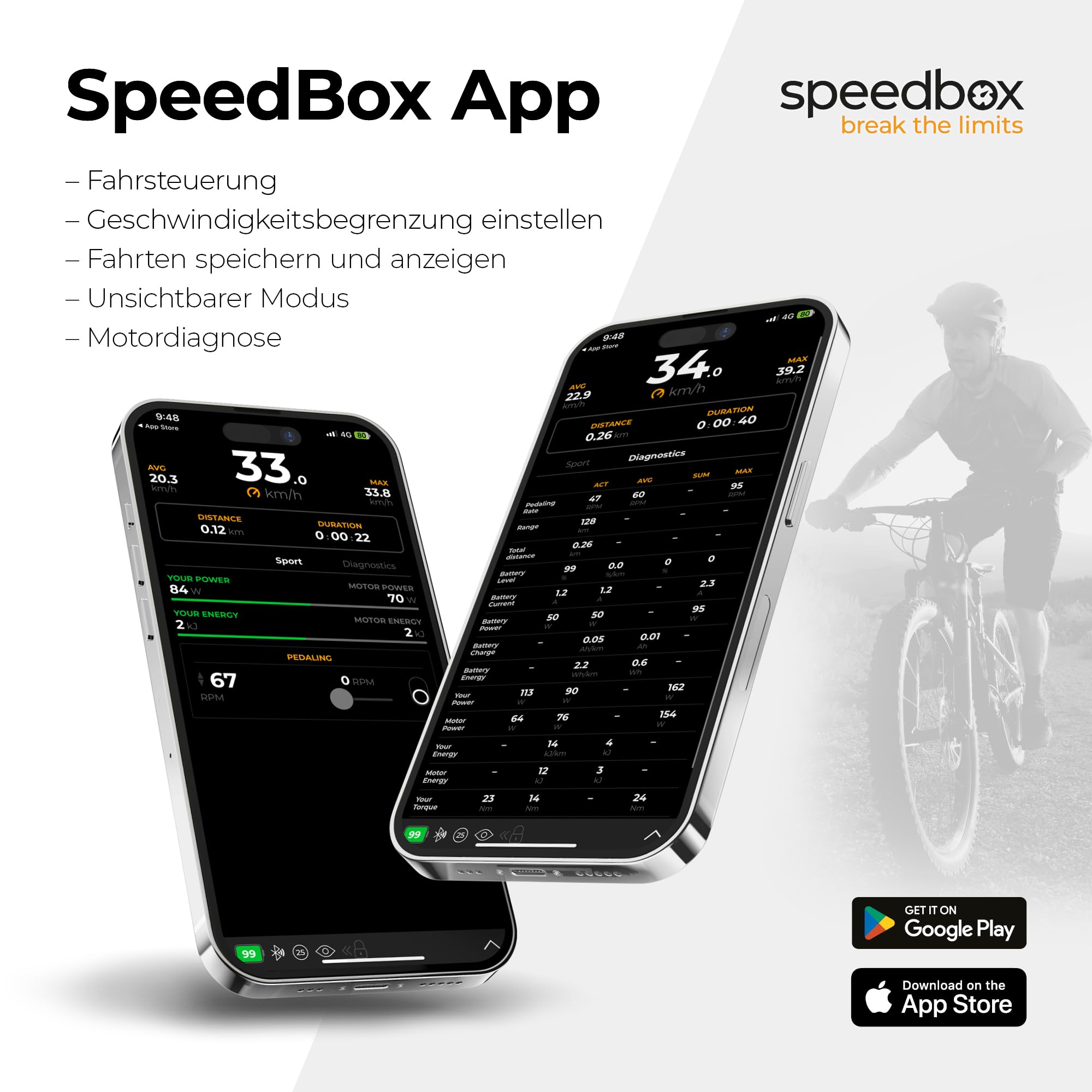 SpeedBox 1.6 B.Tuning mit Bluetooth, kompatibel mit Bosch Smart System (Performance Line CX 5. Gen) für E-Bikes mit Felgenmagnet am Hinterrad, E-Bike Tuning-Chip & SpeedBox App