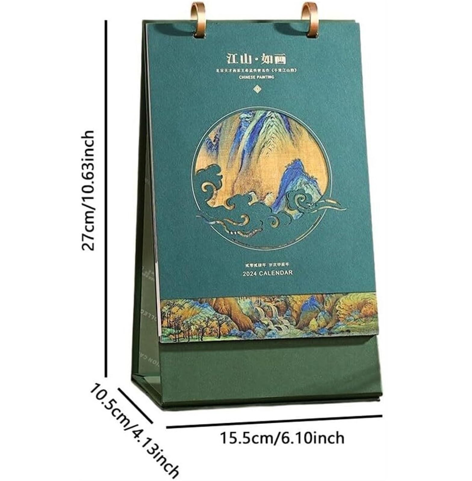 Familienplaner Kalender 2024 Wandkalender Im Chinesischen Stil 2024, Tischkalender, Schreibtisch-Ornamente, Büro, Personalisierbar Kalender 2024 (Color : 1pcs)