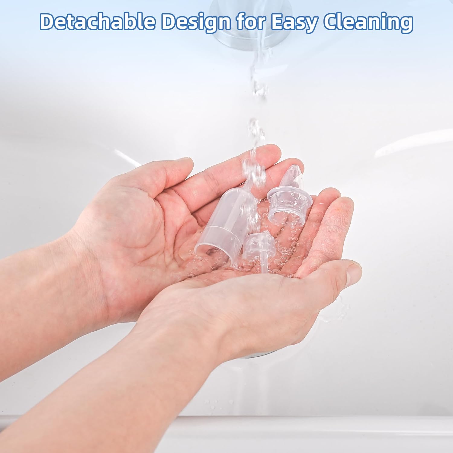 Baby Nasal Aspirator, Powerful Hand Pump Baby Nose Sucker, Nasal Aspirator for Baby with Soft Silicone Nose Tip for Fast and Effective Relief of Nasal Congestion in Infant.