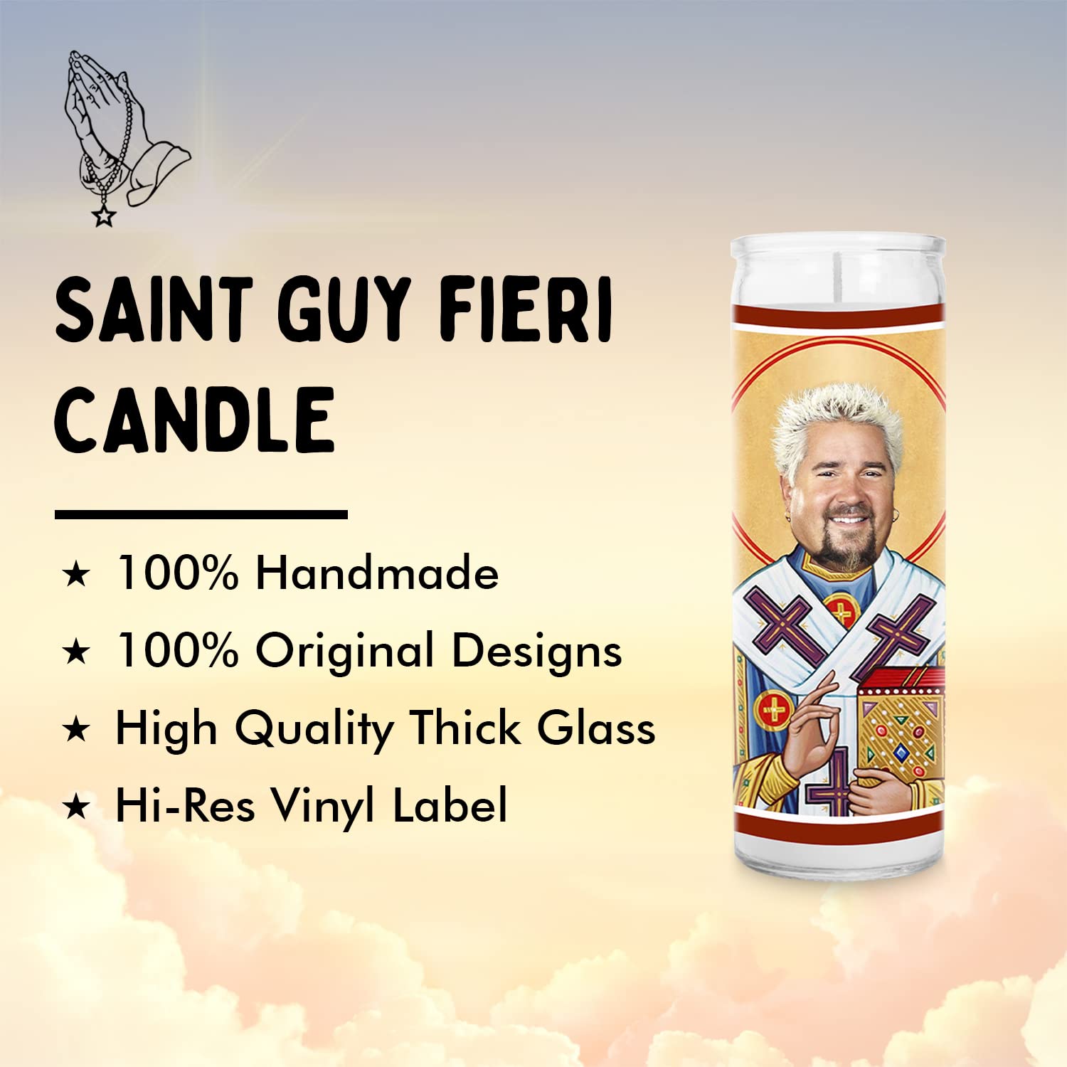Guy Celebrity Prayer Candle - Funny Saint Candle - 8 inch Glass Prayer  Votive - 100% Handmade in USA - Novelty Celebrity Gift : Home & Kitchen -  Amazon.com