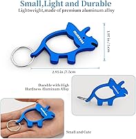 Vista 2 de munkees Triceratops - Llavero de dinosaurio para abridor de botellas, paquete de 2 abridores de cerveza con llave de aluminio, accesorios de viaje