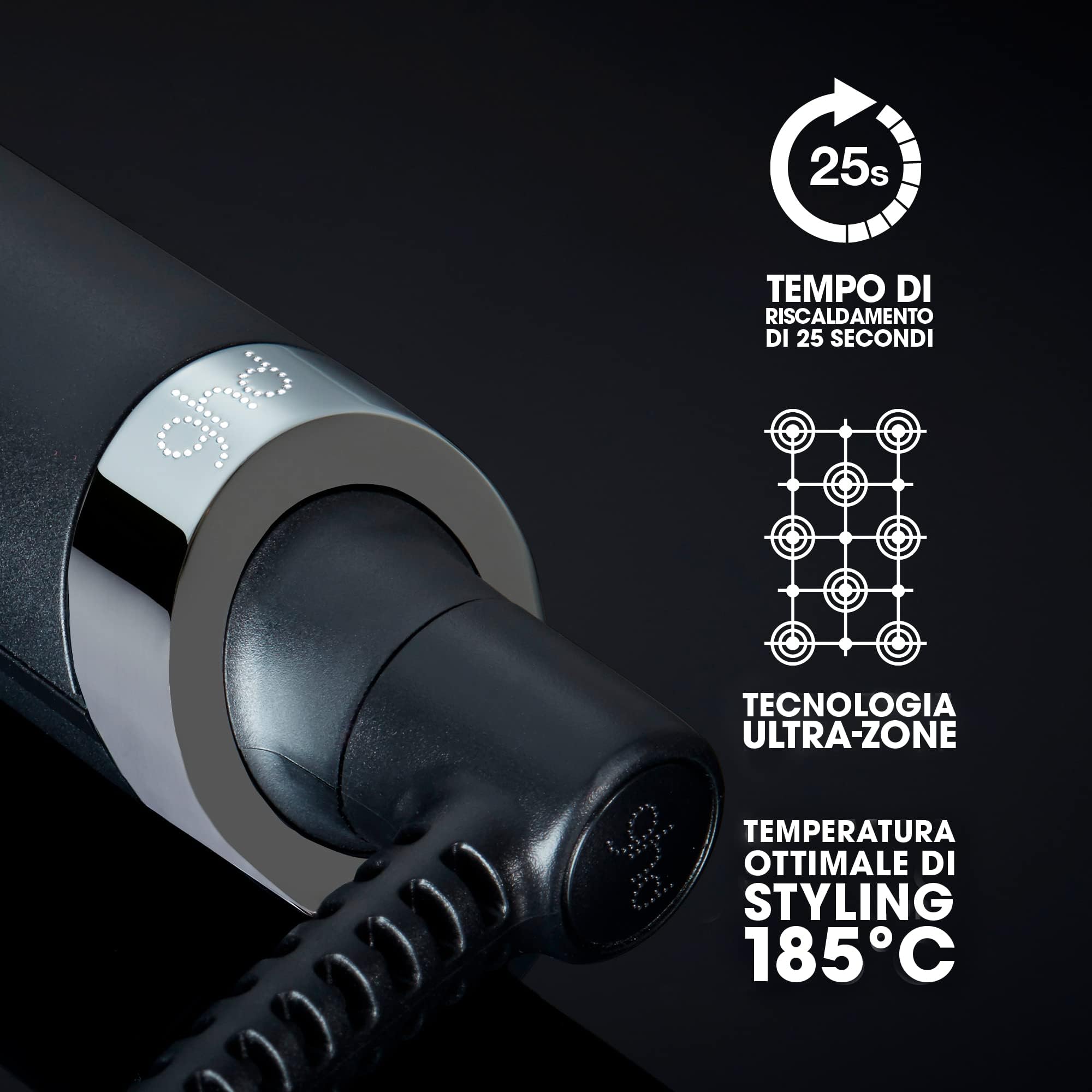 ghd Curve Arricciacapelli Professionale in Nero - Per Ricci e Onde Duraturi e Dall'Aspetto Sano - Adatto a Tutti i Tipi di Capelli (Presa EU)