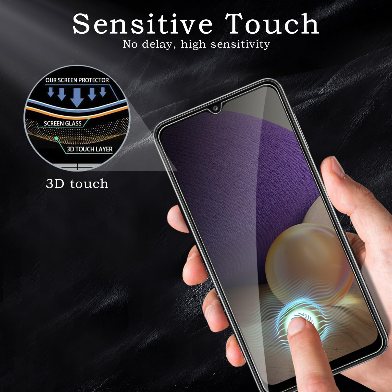 Pellicola protettiva per la privacy per Samsung Galaxy A32 5G, accessori in vetro temperato infrangibile, pellicola in vetro temperato anti spia, compatibile con custodie, ultra resistente, durezza