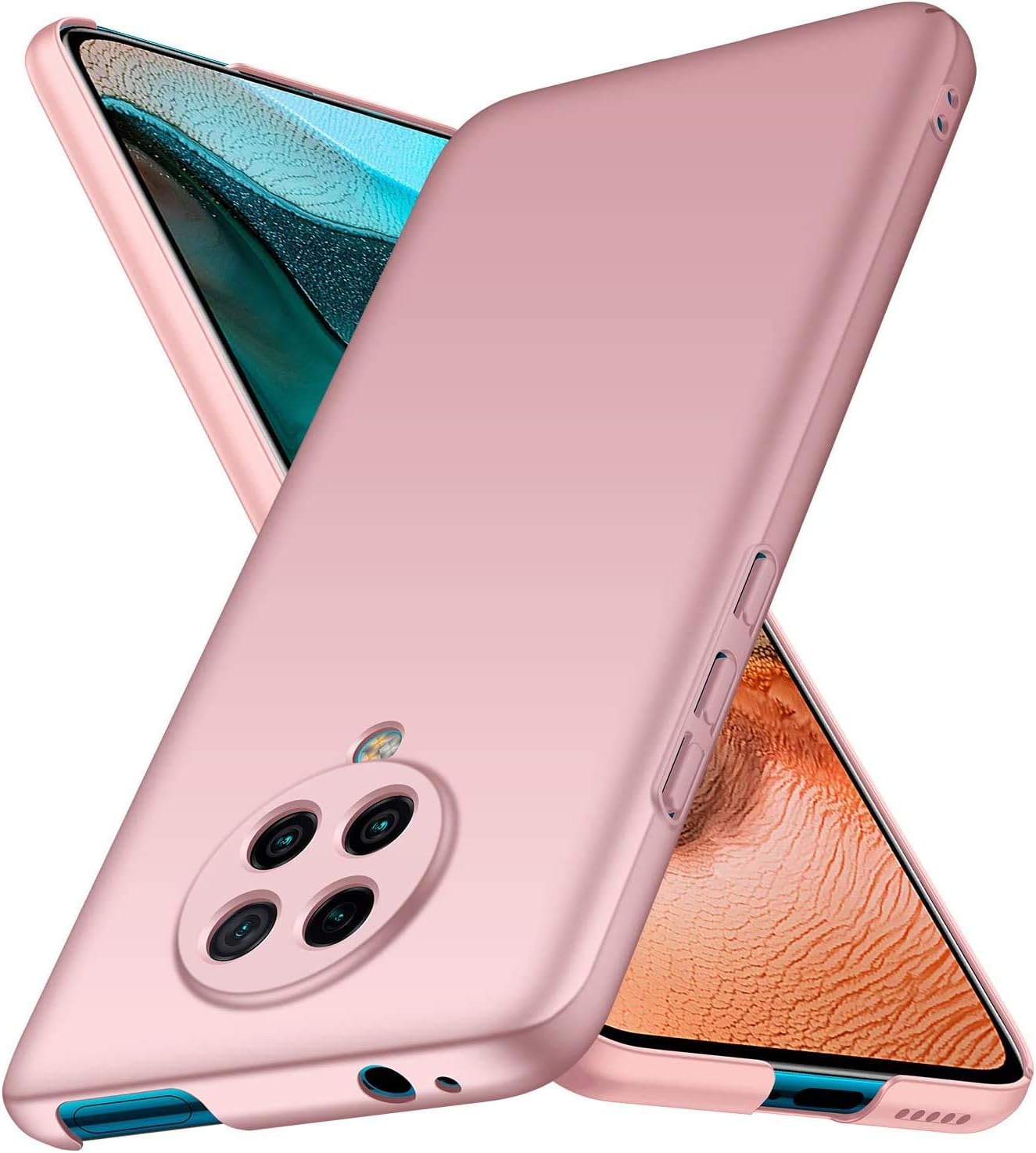 FanTing Funda para Xiaomi Poco F2 Pro, [Ultra-Delgado] [Ligera] Protectora Caso de Duro Cover Case para Xiaomi Poco F2 Pro-Oro Rosa