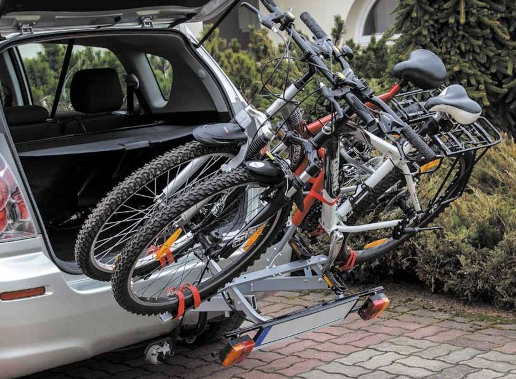 New WheelsNBits® Model Towbar Mounted Tilting 2 Bike Rack up to Four