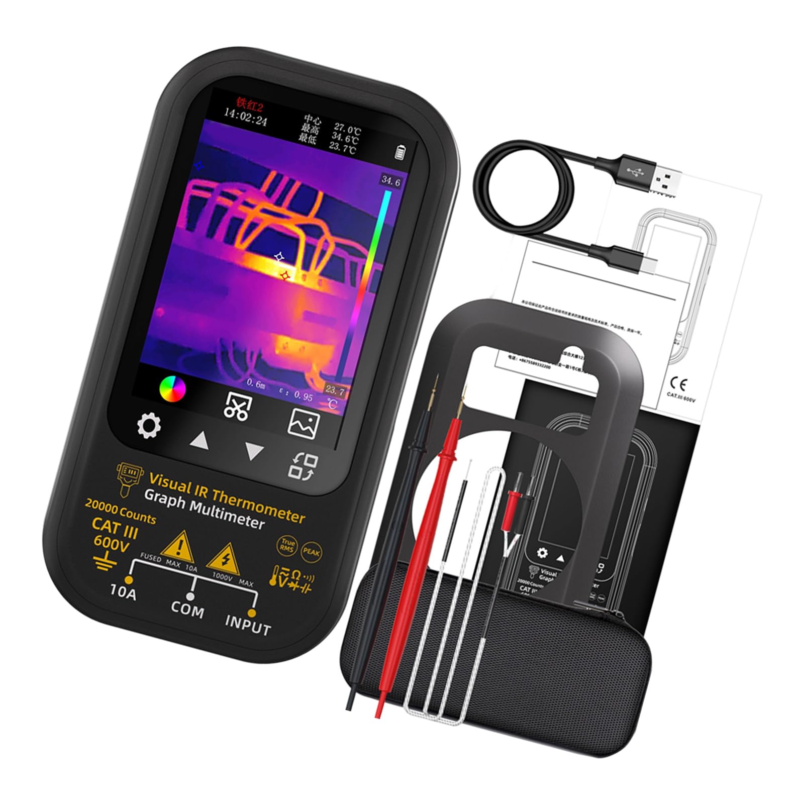 Oxxggkao Basic Model Industrial Thermal Camera Imaging Multimeter For Energy Audits And Preventive Maintenance With Memory Function Imagers Camera