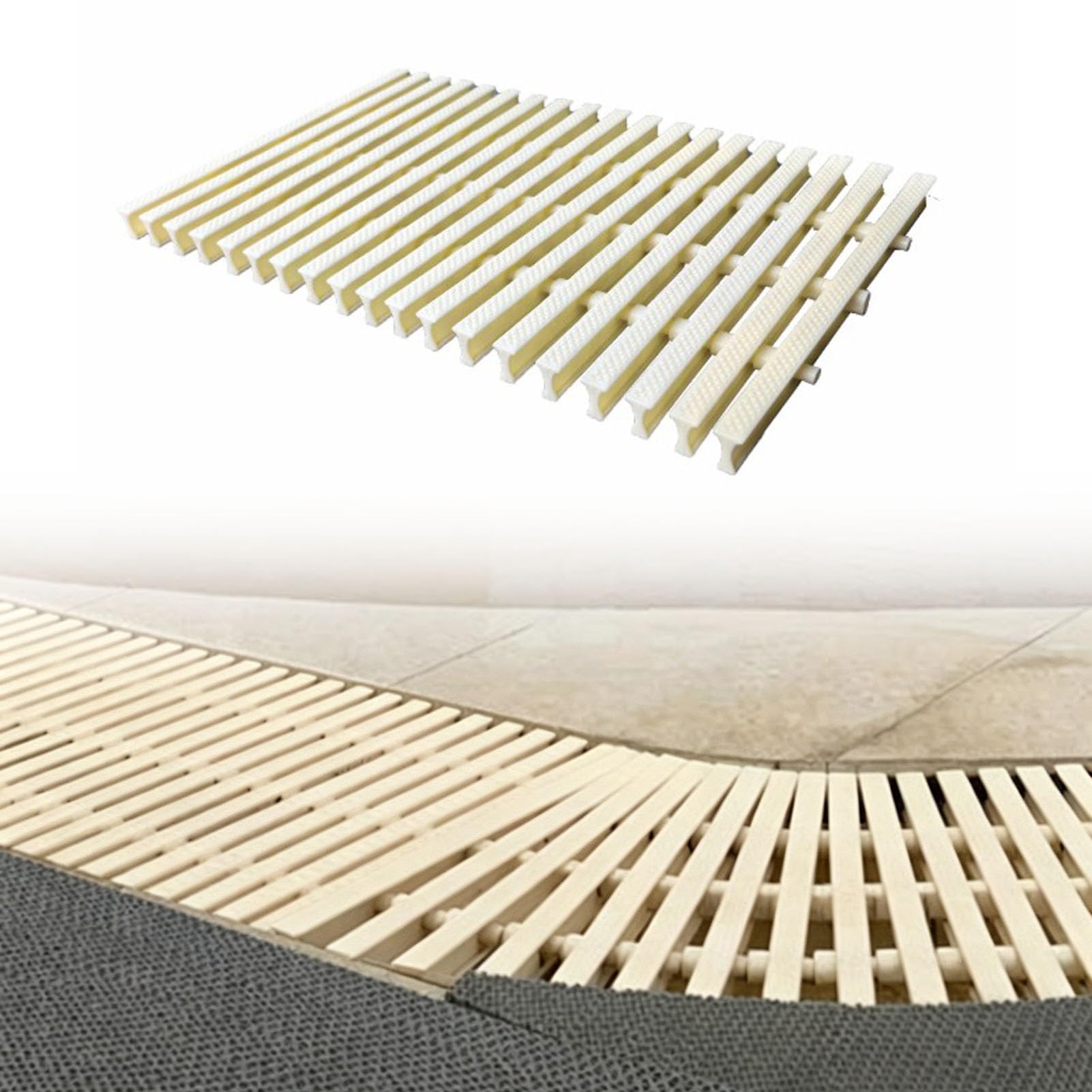 Tapa Desague Terraza Cubierta de Desagüe de Ducha Flexible de Plástico, Rejillas de Drenaje Desmontables para Exterior, Cubierta de Desbordamiento para Mantenimiento(18cm(7 1/8"))