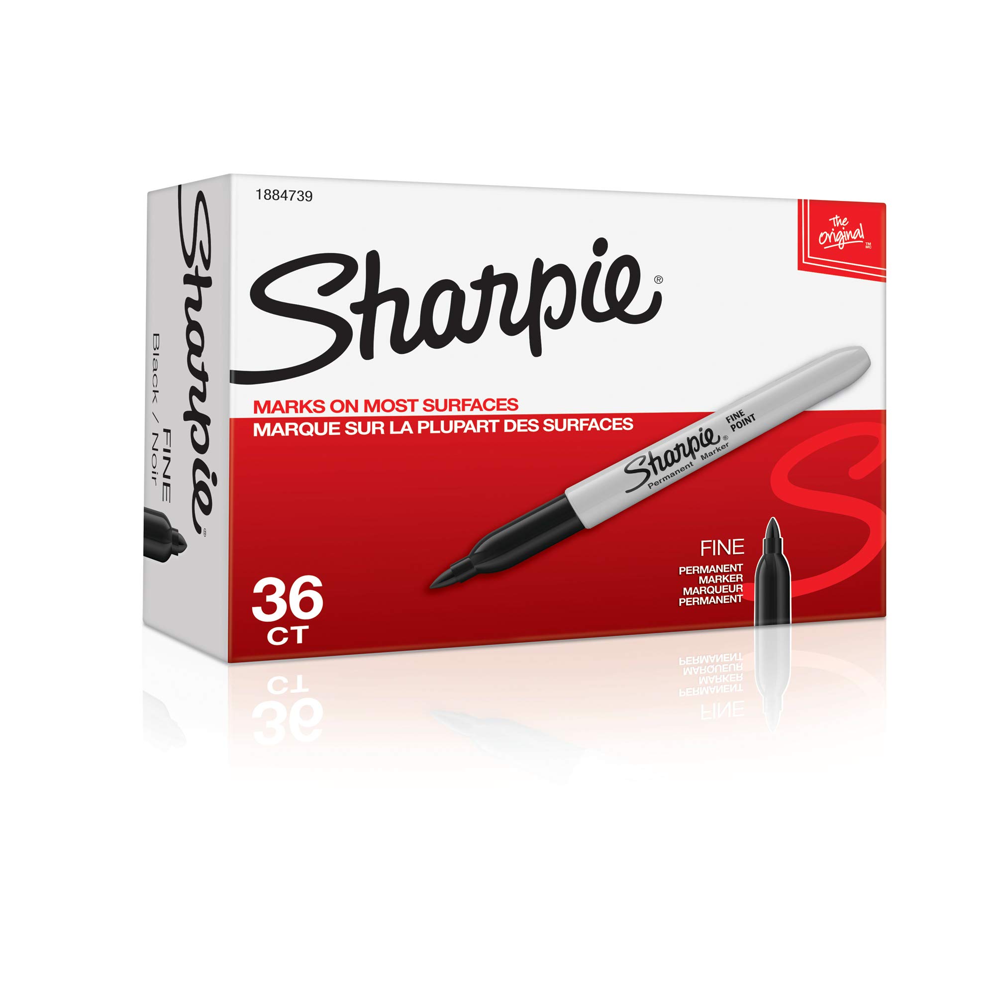 Sharpie Permanent Markers, Fine Point, Black, 36 Count Buy Online in