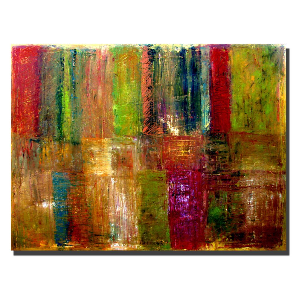 Trademark Art Color Panel Abstract Canvas Art by Michelle Calkins, 35 by 47-Inch