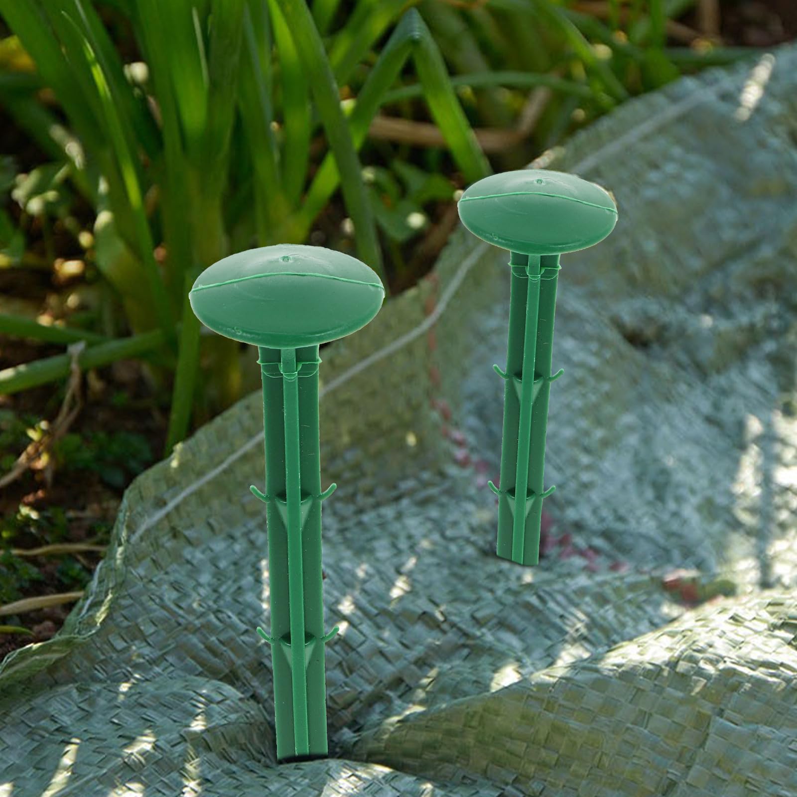 Piquets de Plastique Verts 100 Pièces, Tuteurs de Jardinage Robustes