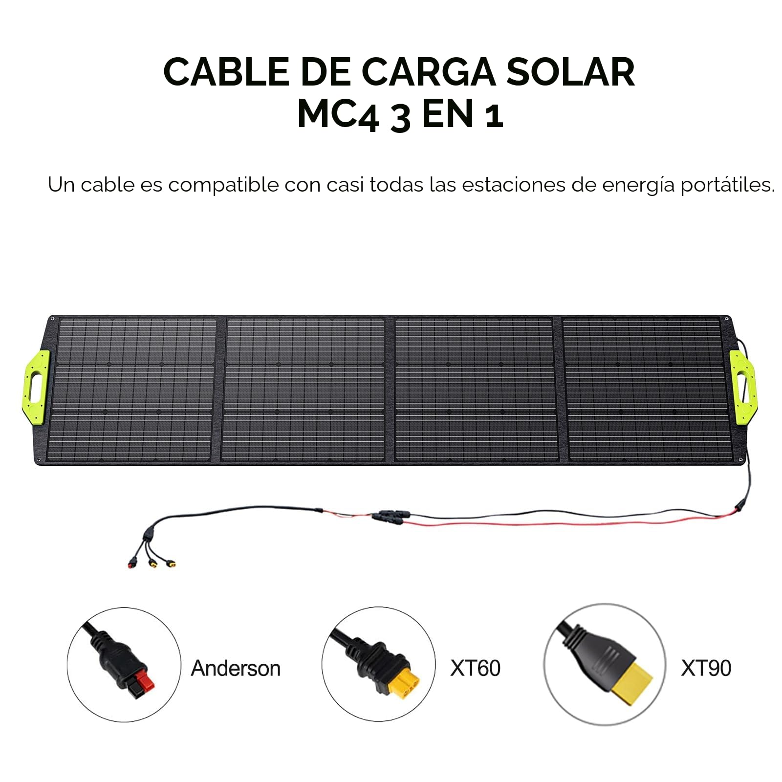 FOSSiBOT Panel solar plegable de 200 W, para generadores solares portátiles F1200, F2400, F3600, módulo fotovoltaico, para sistema independiente de la red, jardín, balcón, caravana hacia el exterior