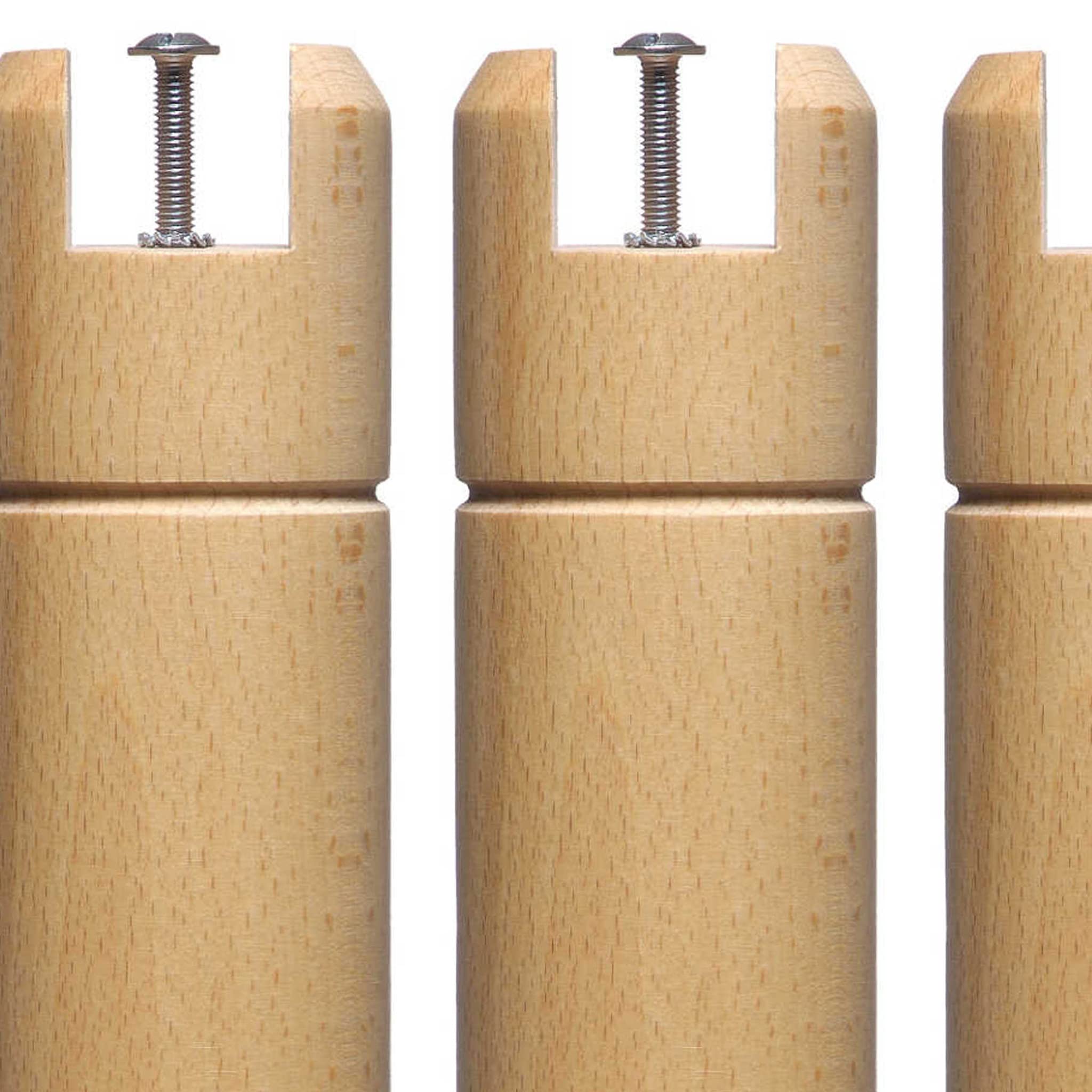 Someo 4 Pieds cylindriques pour Cadre à Lattes Naturel 25 cm