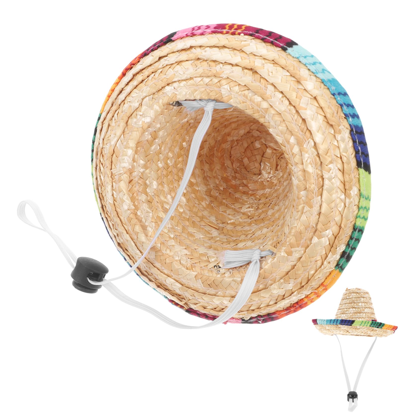 VICASKY Dog Sombrero Hat Chihuahua Costume for Mexican Parties Brim Pet Accessory for Birthdays Halloween and Cinco De Mayo Celebrations