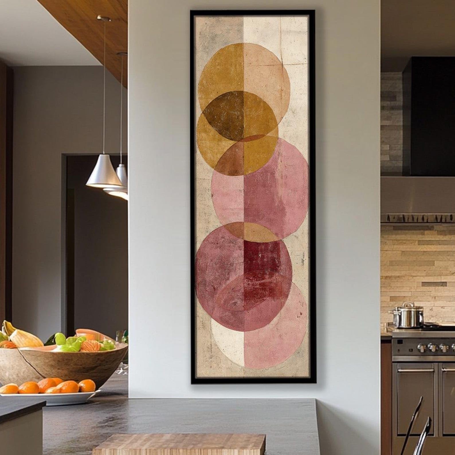 XBTYKPB Cuadros altos y delgados para pared, pósteres largos y estrechos para pared, arte mural vertical, lienzos enmarcados para oficinas, pasillos o habitaciones (50x150cm/marco interior).