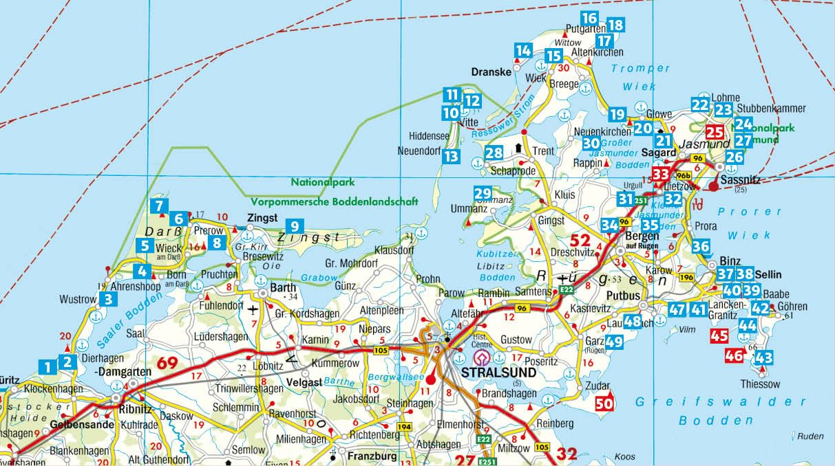 Rügen: mit Hiddensee und Fischland-Darß-Zingst. 50 Touren mit GPS-Tracks