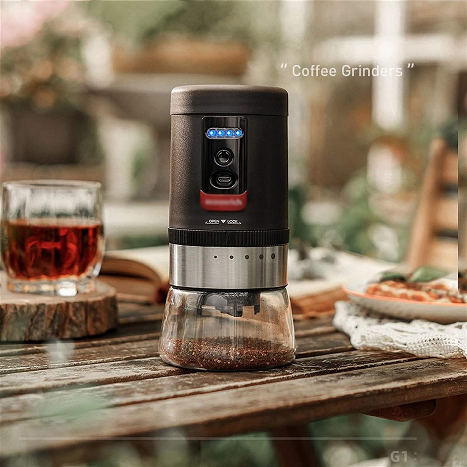 Coffee Maker Removable Small Coffee Machine Fully Automatic Home with Grinder Office Mini Espresso Coffee Maker Stainless Steel Portable Coffee Machine, 20240311