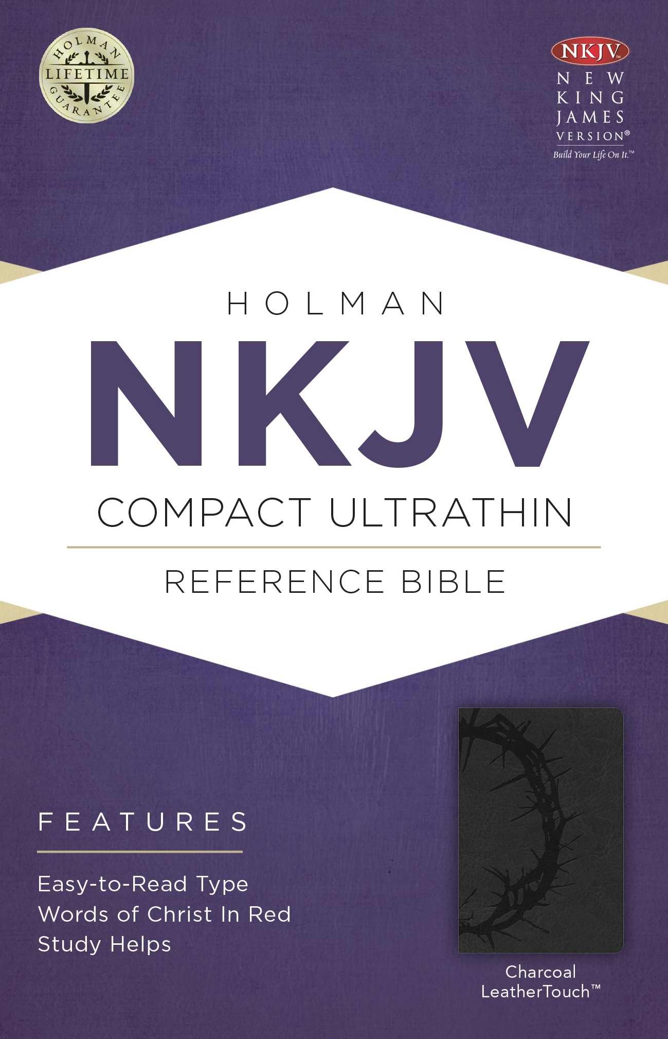 NKJV Compact Ultrathin Bible, Charcoal LeatherTouch Imitation Leather – 1 Jun. 2014