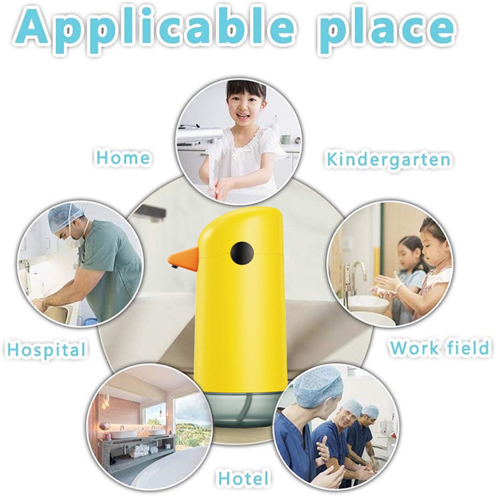 Distributori di Saponi Automatici, Anatra Gialla Simpatiche Boscaiolette Senza Touchneps del Sensore a Infrarossi Batteria Alimentata per la del Bagno, Distributori di