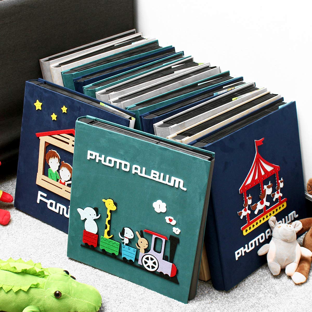 120 Páginas Álbum De Fotos Diy Suede Scrapbook Álbum De Hojas Sueltas Almacenamiento Decoraciones De Regalo De Boda - # 4