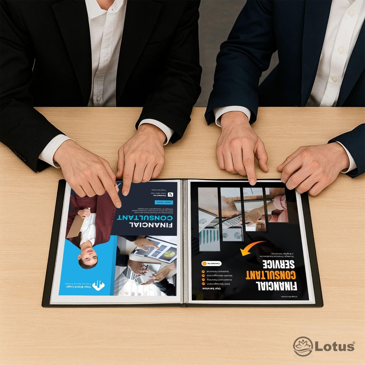 A4 Display Book, 40 Pockets Black Presentation A4 Display Book Folder Folio for Professionals Business, Students, Projects - Image 2