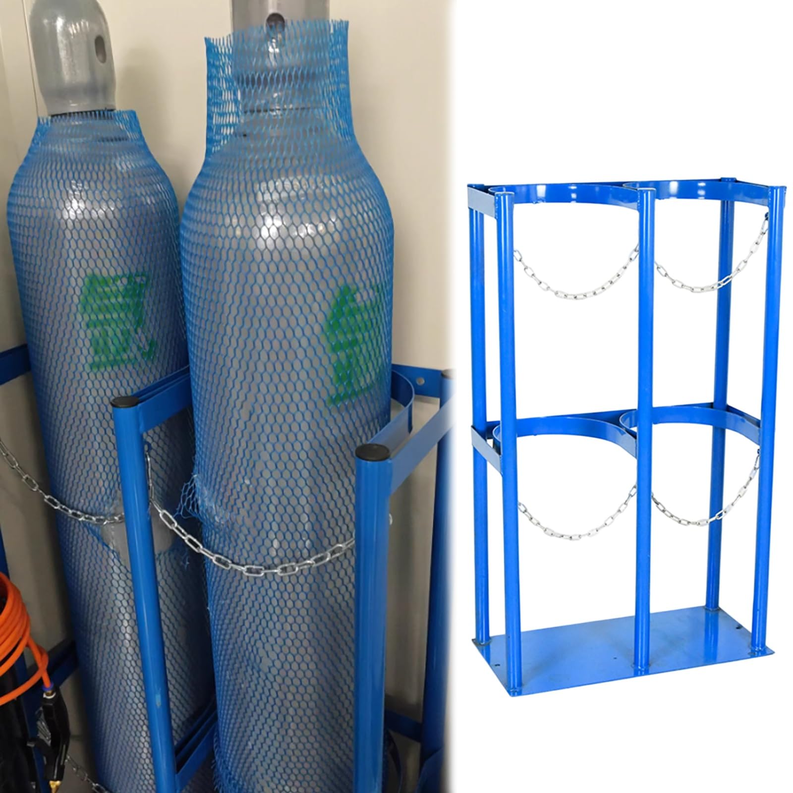 Support de cylindre robuste à chaînes amovibles pour bloquer les réservoirs