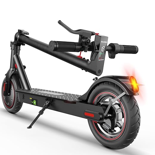 iScooter Electric Scooter for Adults and Big Kids, 19 Mph Top Speed, 18Miles Max Range, Foldable Lightweight E Scooter with Adjustable Speed, Double Braking Systems