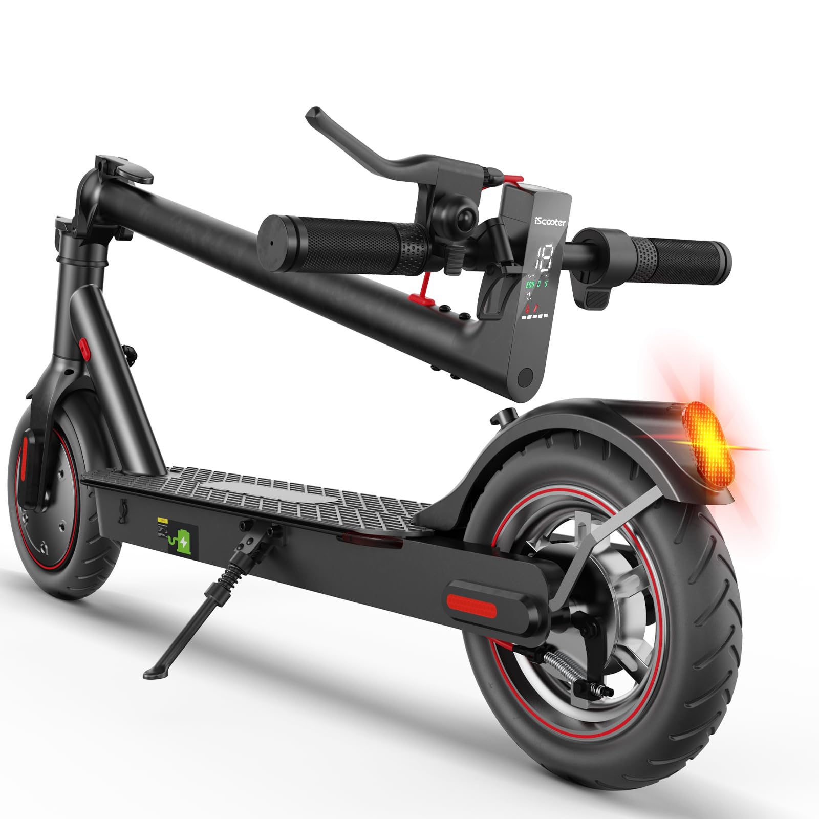 iScooter Electric Scooter Adult, 800W Motor E-Scooter Up to 25 Miles Range, 25MPH Top Speed, 10" Off Road Pneumatic Tires, Adjustable Handlebar Height Foldabable Commuting Electric Scooter for AdultsGlobal Recycled StandardGlobal Recycled StandardGlobal Recycled Standard