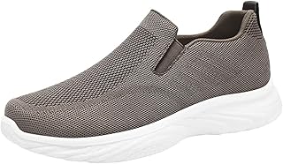 Zapatillas deportivas para hombre sin cordones, ligeras, transpirables, informales, cómodas, ortopédicas, para tenis, fitness, correr, cómodas, para verano, etc, café, 40 EU