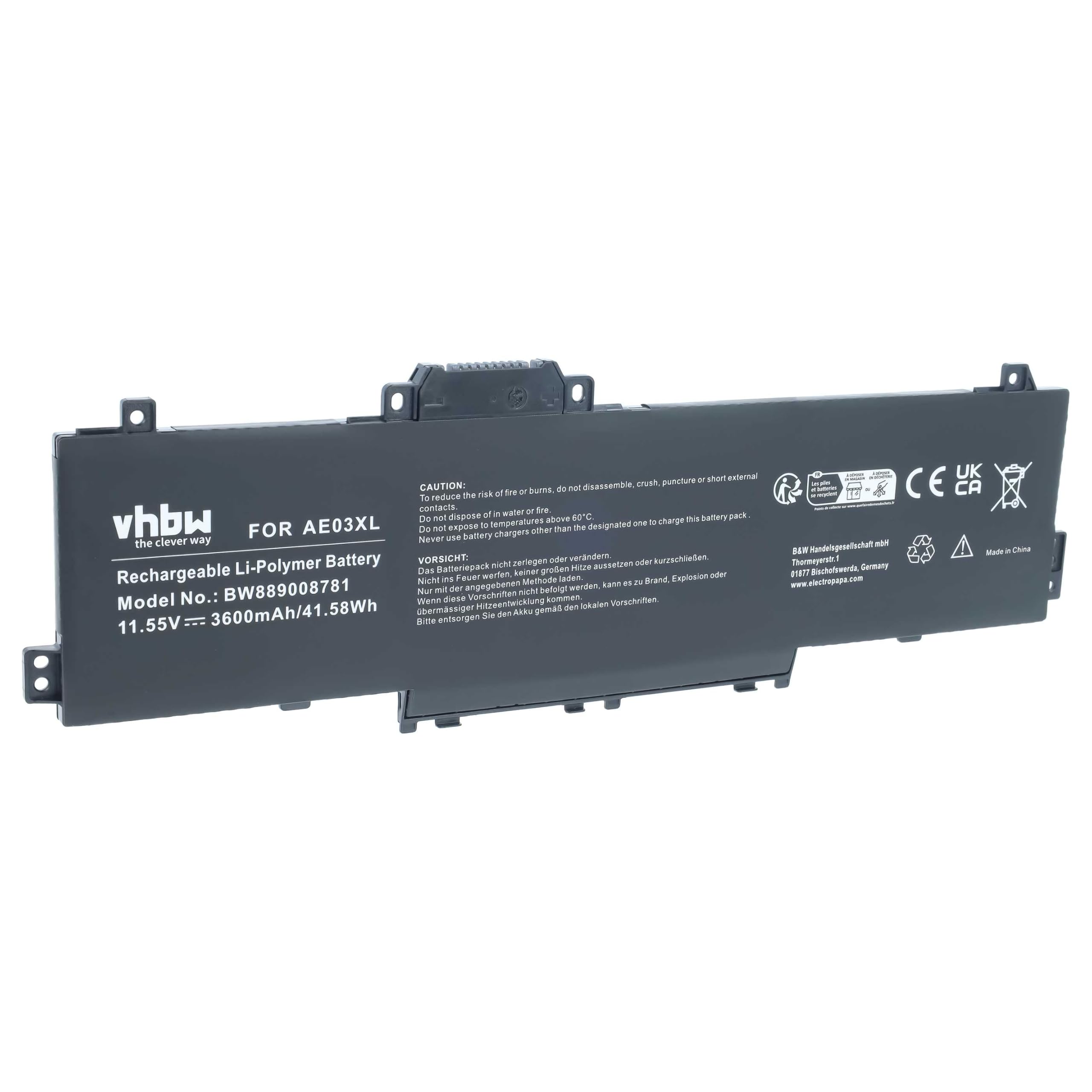 vhbw Batería Compatible con HP 14-EM0051AU, 14-EM0051NO, 14-EM0054AU