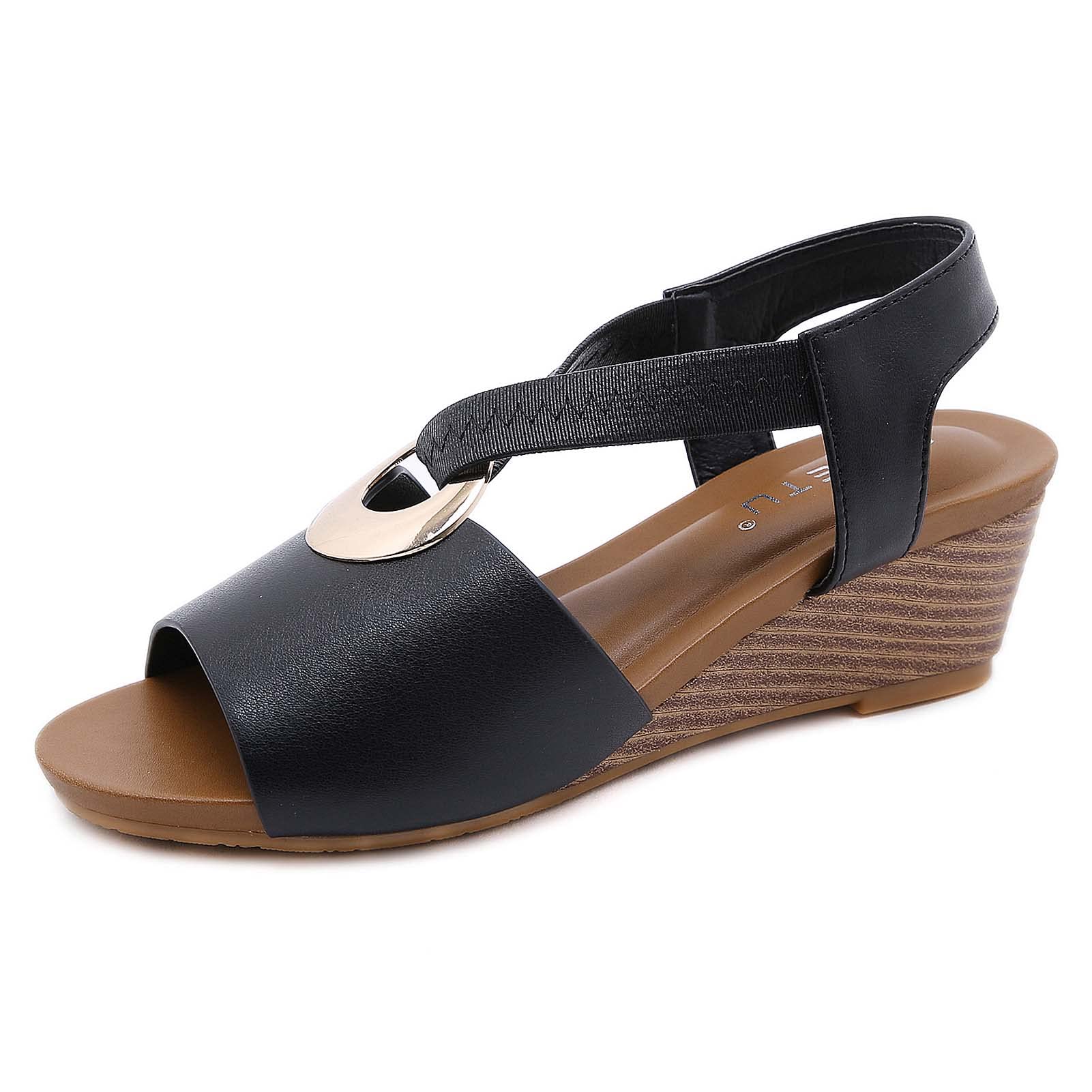 Sandales de coin pour femmes slip on plate eviter les ampoules en marchant