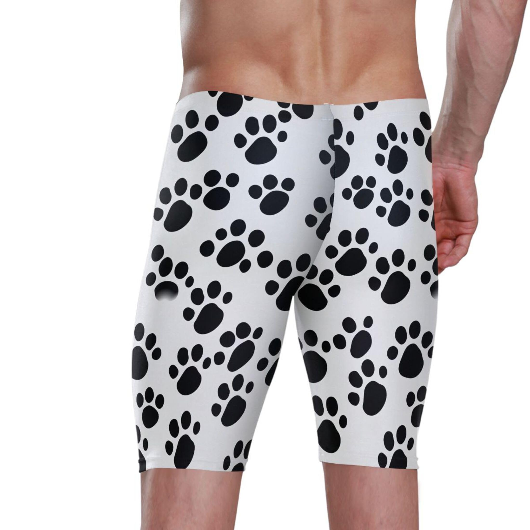 Cat Paw Print Swim Jammers for Men Athletic Durable S B0402833