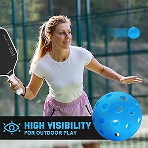 Sukeen Outdoor Pickleball Balls with Mesh Bag, 40 Holes Pickleball Balls Outdoor, High Bounce Pickle Balls for All Style Pickleball Paddles
