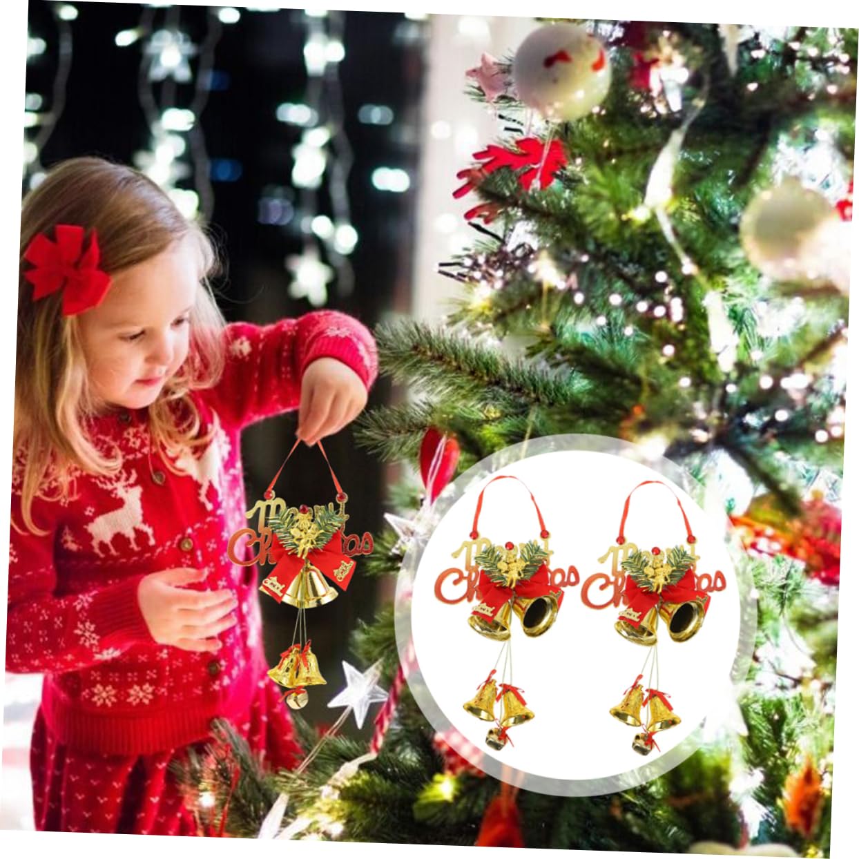 ABOOFAN 5 Set Decorazioni Natalizie Decorazione Campane Di Ornamenti Natalizi Decorazioni Cameretta Pendenti Natalizi L'impiccagione Dell'albero Di Natale Adorna Addobbi Natalizi 2 Pezzi*5