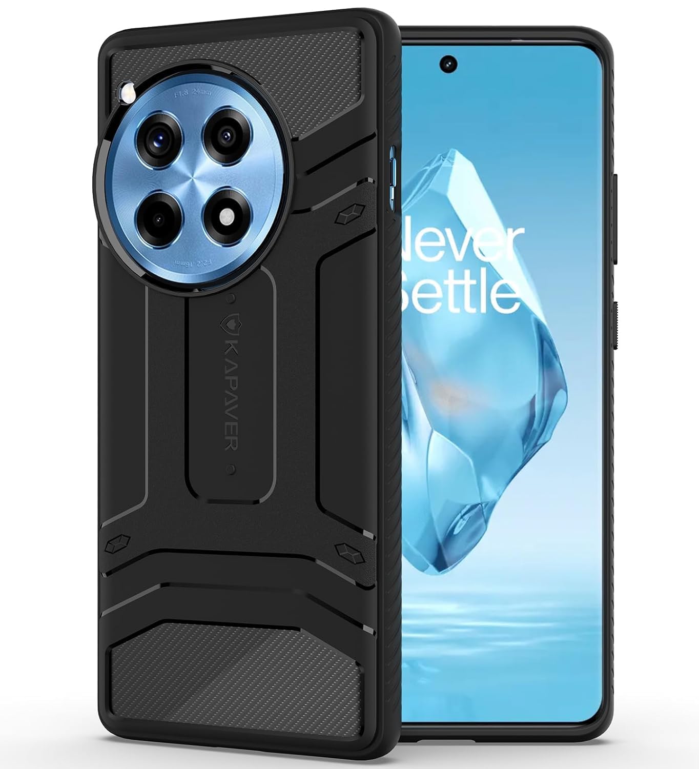 KAPAVER Rugged Back Cover Case Compatible with OnePlus 12R 5G (TPU) (Black) (B0D1452FW9) Amazon Price History, Amazon Price Tracker