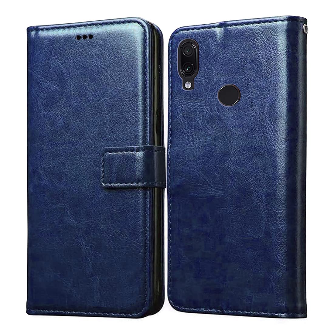 Casotec Flip Cover for Mi Redmi Note 7 / Note 7 Pro/Note 7S | Premium Leather Finish | Inbuilt Pockets & Stand | Flip Case for Mi Redmi Note 7 / Note 7 Pro/Note 7S (Blue) (B09MV1MCR7) Amazon Price History, Amazon Price Tracker