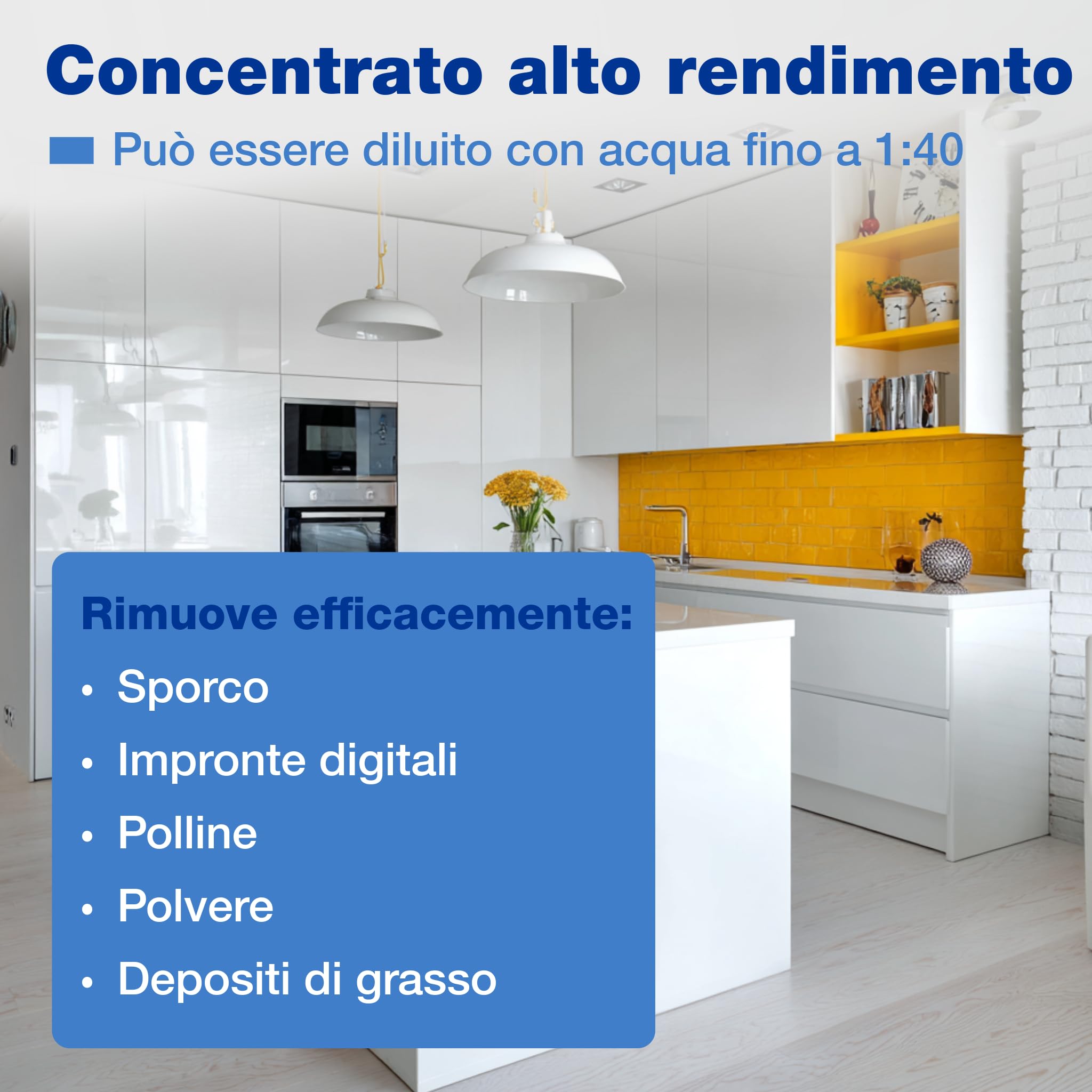 bio-chem Detergente multiuso concentrato 5L | Multi-superficie per la casa - Pulitore universale per tutti gli ambienti della casa
