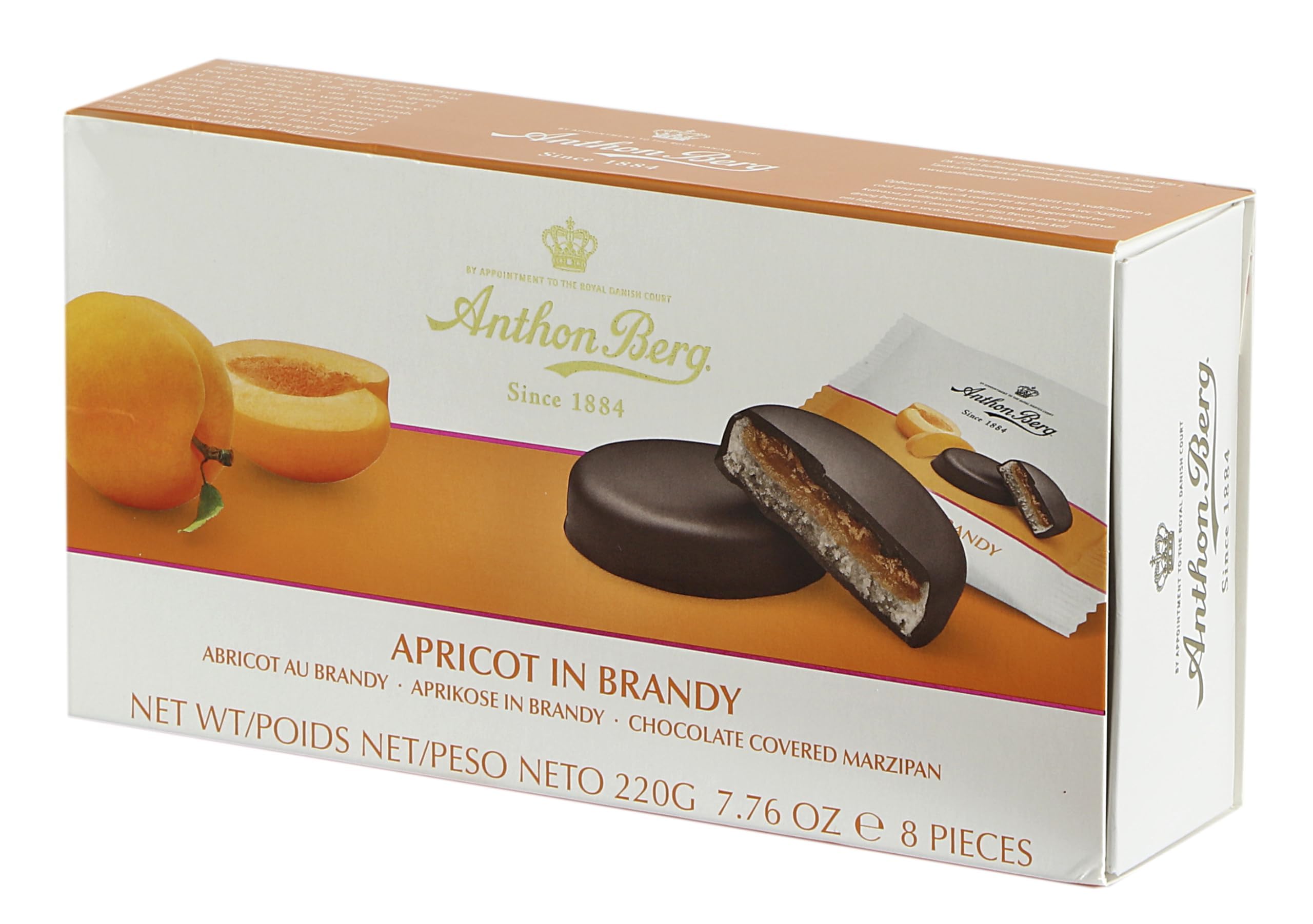 Anthon BergApricot in Brandy Chocolate 220g - Ideal Gift For Chocolate Lover