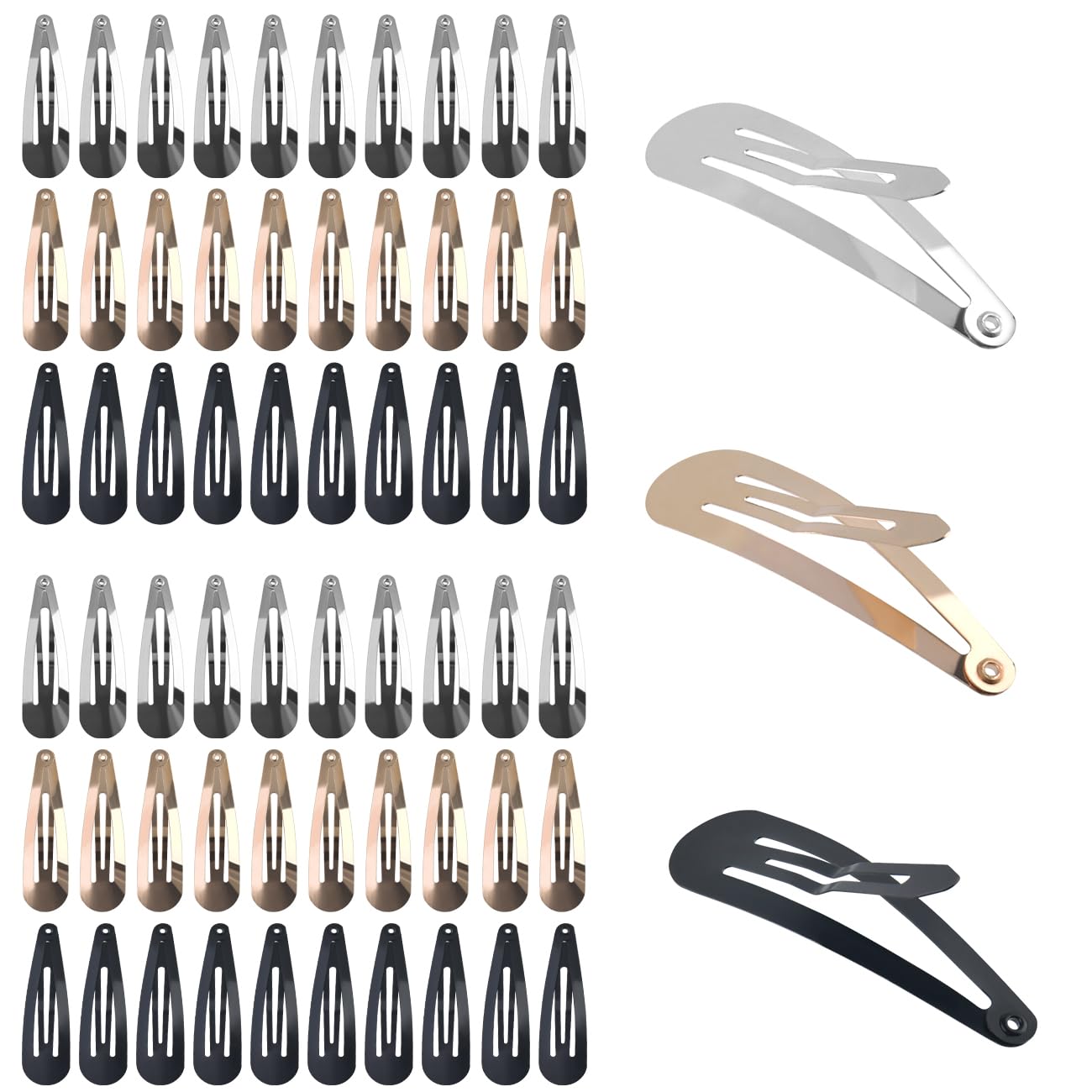 20 Stück Metall-Haarclips Für Damen & Friseurbedarf – Stylische Spangen Für Locken, Dutt & Haarstyling