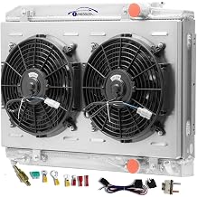 3 Row Aluminum Radiator for Mercedes SL R107/ C107 380 SL/SLC 1075011701 &1075011401 All AA5052 Aluminum Radiador para Mercedes-Benz with Shroud Fan and Relay Kit