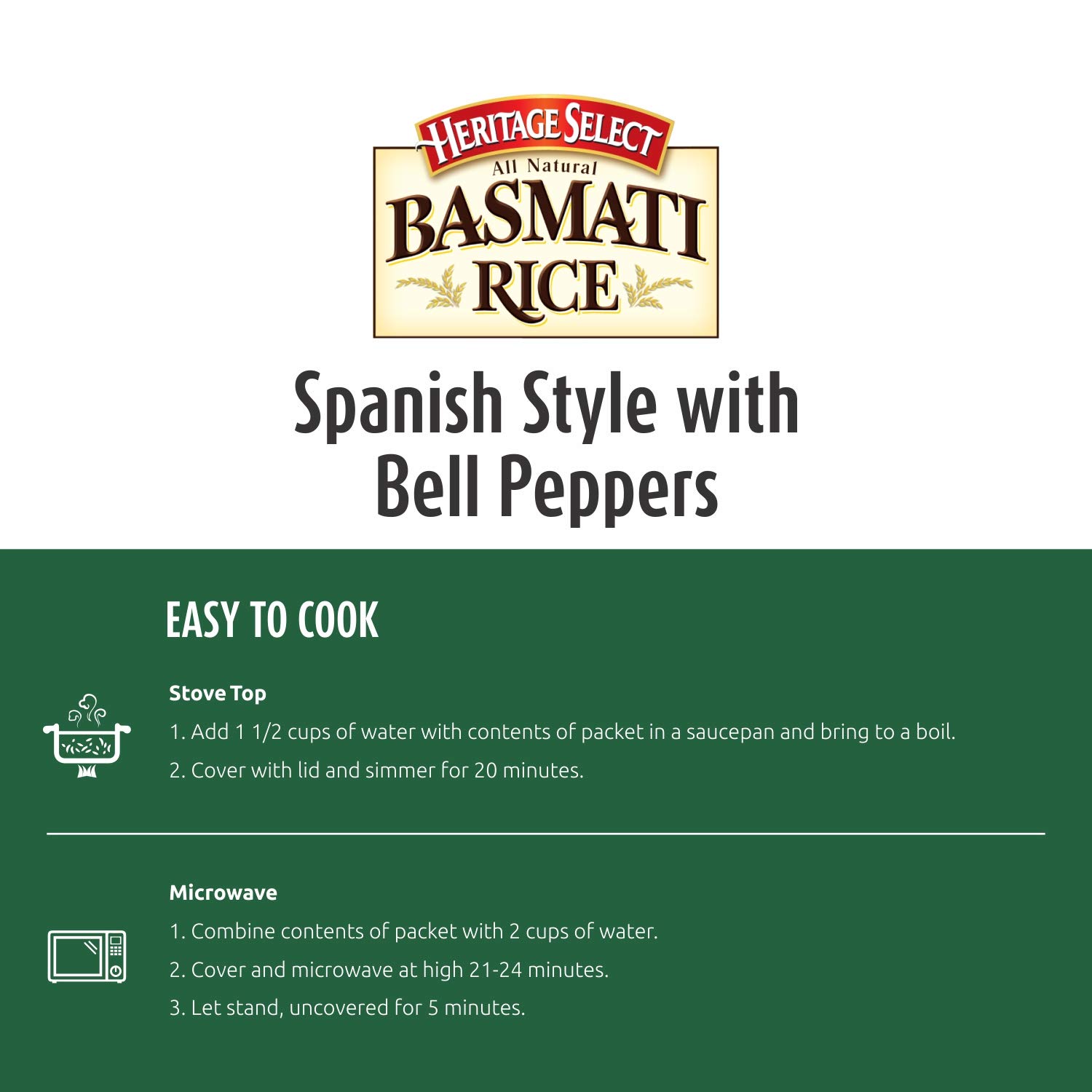 Buy Heritage Select Premium Basmati Rice Spanish Style with Bell