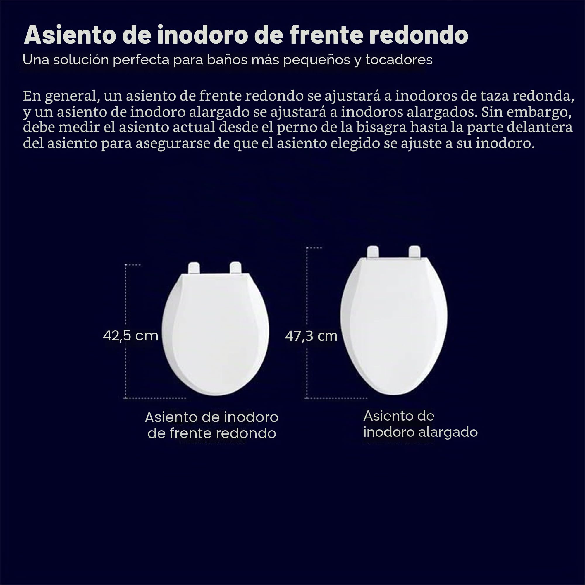 Hyten - Asiento de inodoro elevado, cierre silencioso, parte delantera redonda, color blanco
